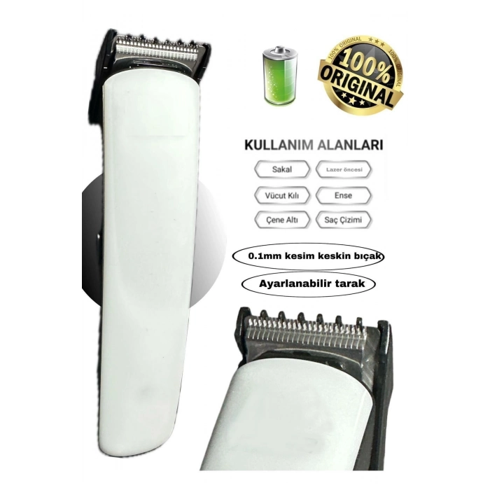 Özel Üretim Metal Tasarım 1014 Şarjlı Lazer Öncesi Vücut Tüy Kısaltma Sakal Ense Çizim Tıraş Makines