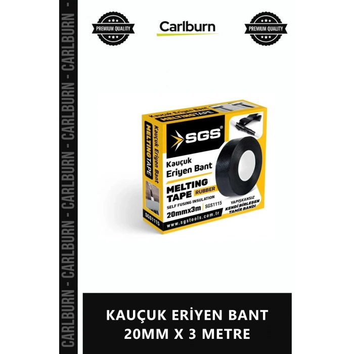 Özel Üretim Su Geçirmez İzolasyon Yalıtım Sızdırmazlık Elektrik KAUÇUK ERİYEN BANT 20MM X 3 METRE