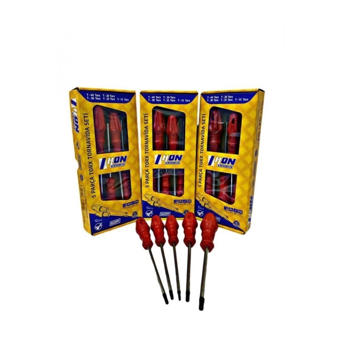 Özel Üretim Profesyonel Dayanıklı Çelik T15 T20 T25 T30 T40 Takım Hon 5 Parça Torx Tornavida Seti
