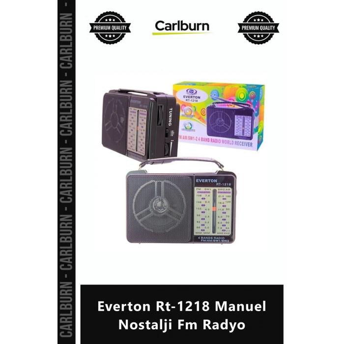 Özel Üretim Şık Tasarım Ahşap Retro Portatif Bluetooth Everton Rt1218 Manuel Nostalji Fm Radyo