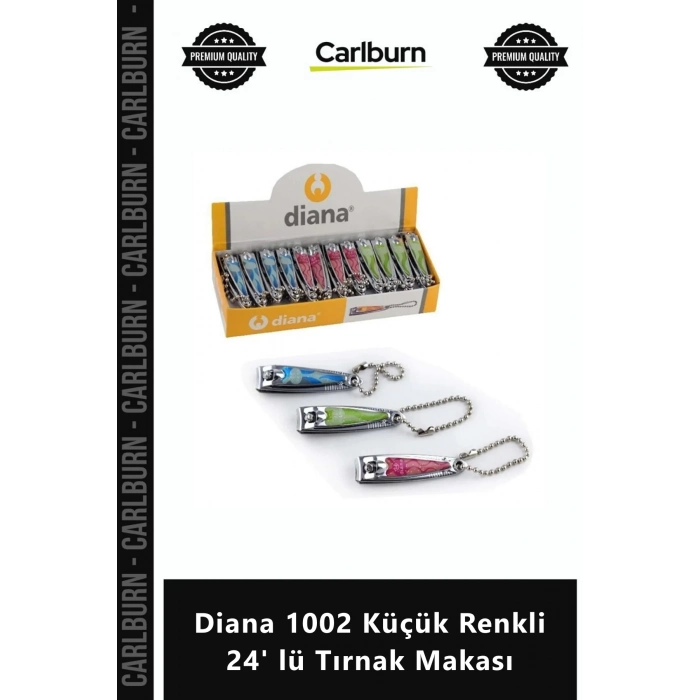 Özel Üretim Profesyonel Keskin Toptan Bakım Seti Manikür Diana 1002 Küçük Renkli 24 lü Tırnak Makas