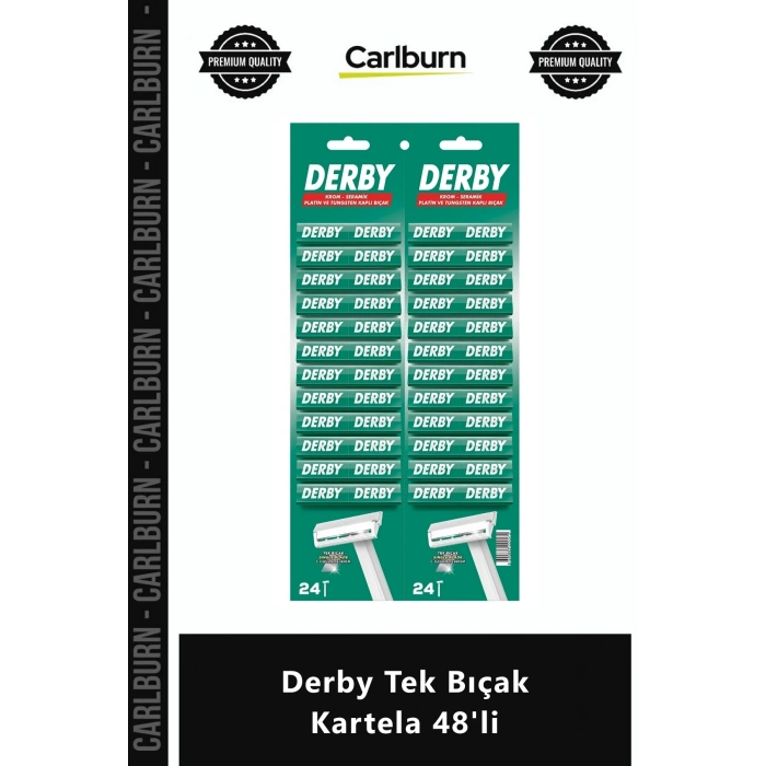 Özel Üretim Tek Bıçaklı Tıraş Bıçağı Kaliteli Keskin Paslanmaz Ekonomik Derby Tek Bıçak Kartela 48l