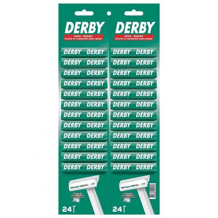 Özel Üretim Tek Bıçaklı Tıraş Bıçağı Kaliteli Keskin Paslanmaz Ekonomik Derby Tek Bıçak Kartela 48l
