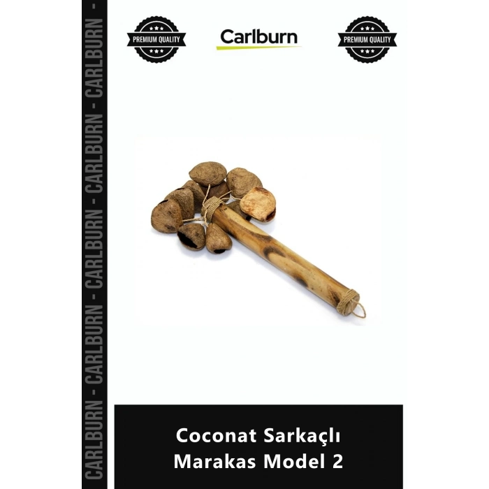 Özel Üretim Doğal Hindistan Cevizi Kabuğu El Yapımı Ritim Enstrümanı Coconat Sarkaçlı Marakas Model