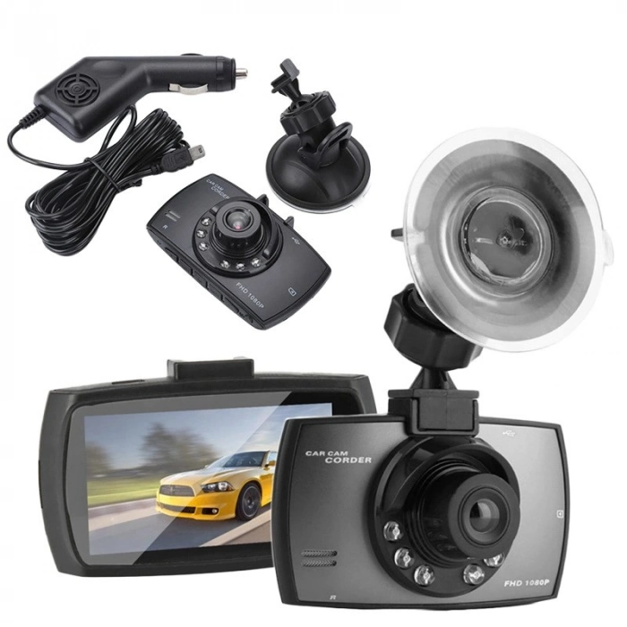 Özel Üretim Full HD 1080P Gece Görüşlü G Sensörlü Kompakt Döngüsel Kayıtlı Geniş Açılı Araç Kamerası