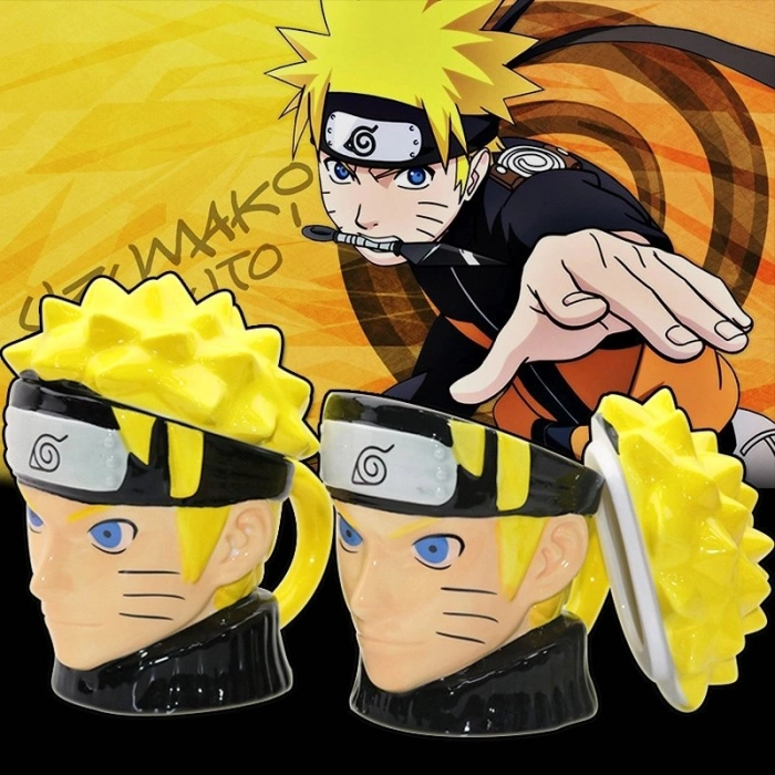 Özel Üretim 3D Tasarım Kaliteli Hediye Koleksiyonluk Ergonomik Şık Tasarımlı Naruto Seramik Kupa Bar