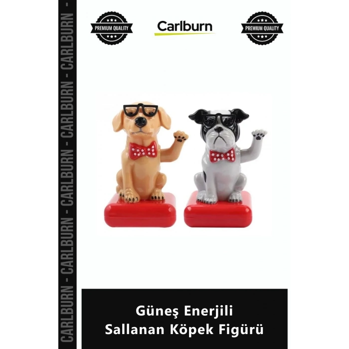 Özel Üretim Sevimli Dekoratif Masaüstü Araba Biblo Aksesuar Güneş Enerjili Sallanan Köpek Figürü