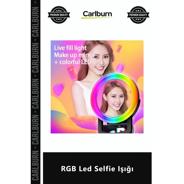 Özel Üretim Profesyonel Şarj Edilebilir 15 Farklı Modlu Silikon Klipsli Akıllı RGB Led Selfie Işığı