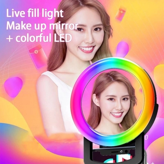 Özel Üretim Profesyonel Şarj Edilebilir 15 Farklı Modlu Silikon Klipsli Akıllı RGB Led Selfie Işığı