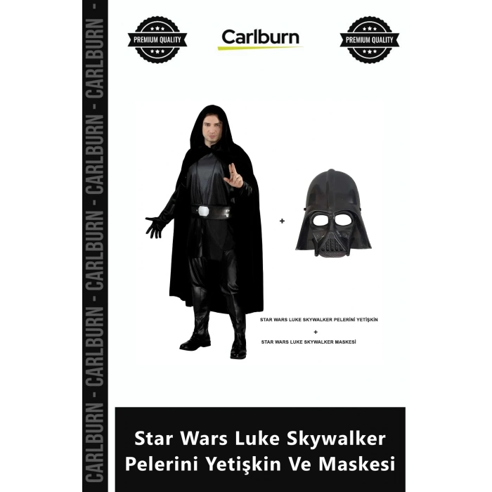 Özel Üretim Cosplay Kostüm Tasarım Kaliteli Kumaş Star Wars Luke Skywalker Pelerini Yetişkin Maskesi