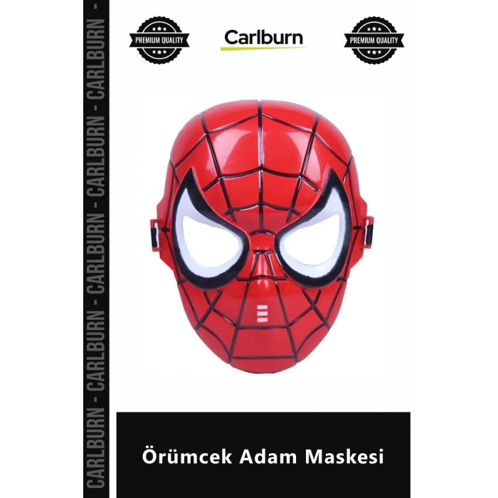 Özel Üretim Kaliteli Sert Plastik Malzeme Çocuk Kostüm Aksesuarı Parti Eğlence Örümcek Adam Maskesi