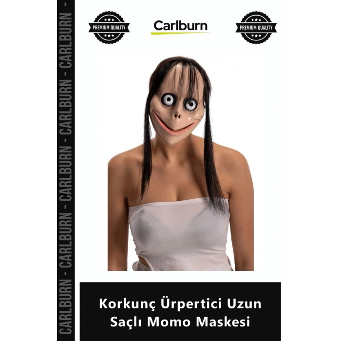 Özel Üretim Lateks Cadılar Bayramı Halloween Parti Kostüm Aksesuarı Korkunç Ürpertici Uzun Saçlı Mom