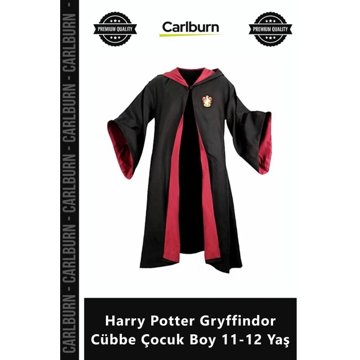 Özel Üretim Kaliteli Hogwarts Büyücü Kostümü Harry Potter Gryffindor Cübbe Çocuk Boy 1112 Yaş