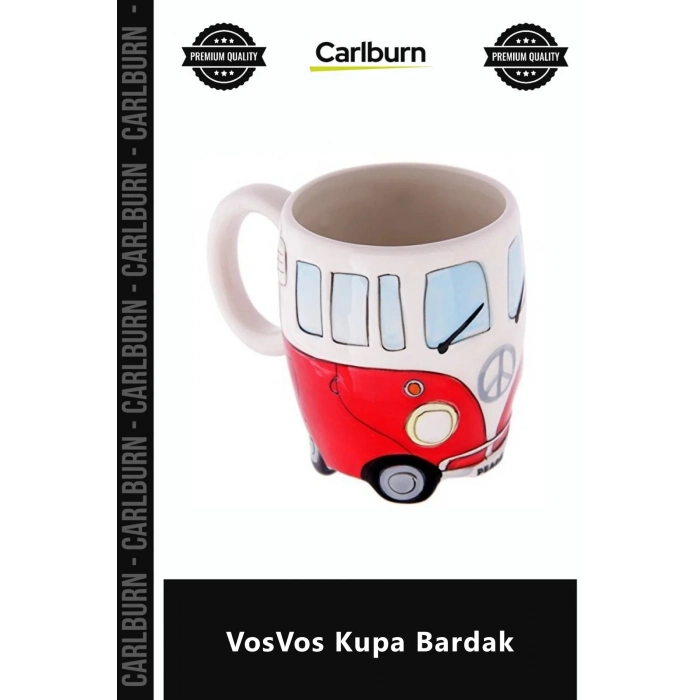 Özel Üretim Retro Tasarım CamperVan Nostaljik Hediye Seramik Ofis Dekoratif Lüks VosVos Kupa Bardak