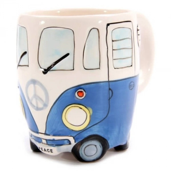 Özel Üretim Retro Tasarım CamperVan Nostaljik Hediye Seramik Ofis Dekoratif Lüks VosVos Kupa Bardak