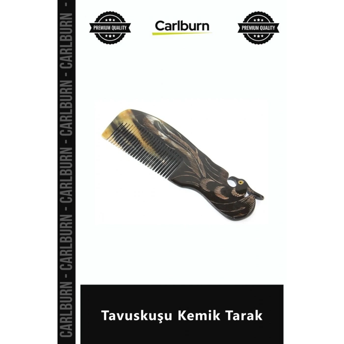 Özel Üretim El İşçiliği Doğal Kemik Malzeme Antistatik Sağlıklı Saç Bakım Şık Tavuskuşu Kemik Tarak