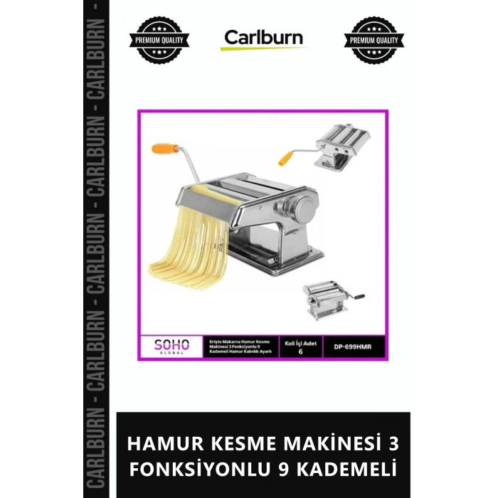 Özel Üretim Paslanmaz Çelik Mutfak Tipi Erişte Mantı HAMUR KESME MAKİNESİ 3 FONKSİYONLU 9 KADEMELİ