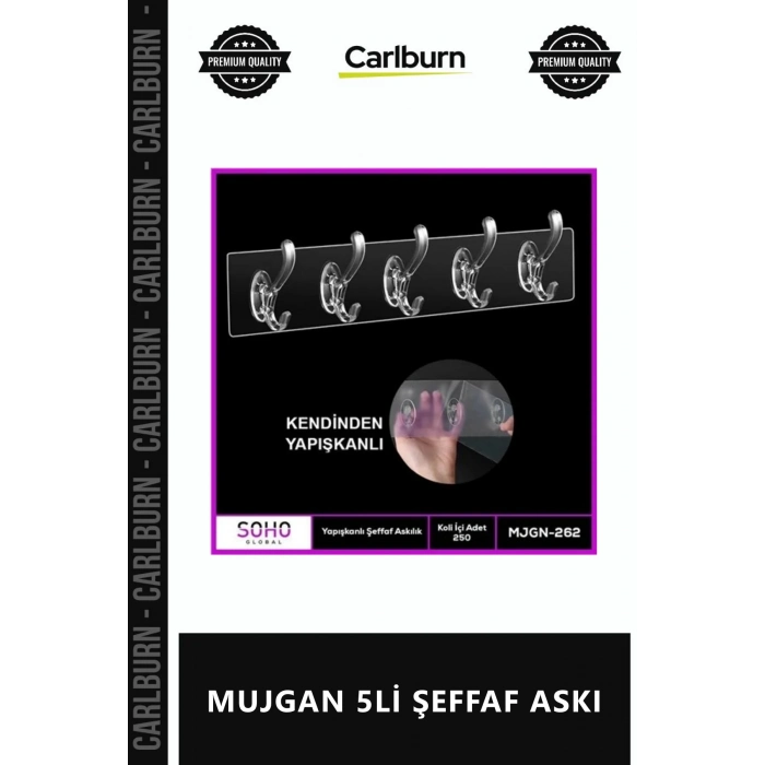 Özel Üretim Dayanıklı Elbise Dolabı Düzenleyici Şık Modern Tasarım Kaliteli MUJGAN 5Lİ ŞEFFAF ASKI