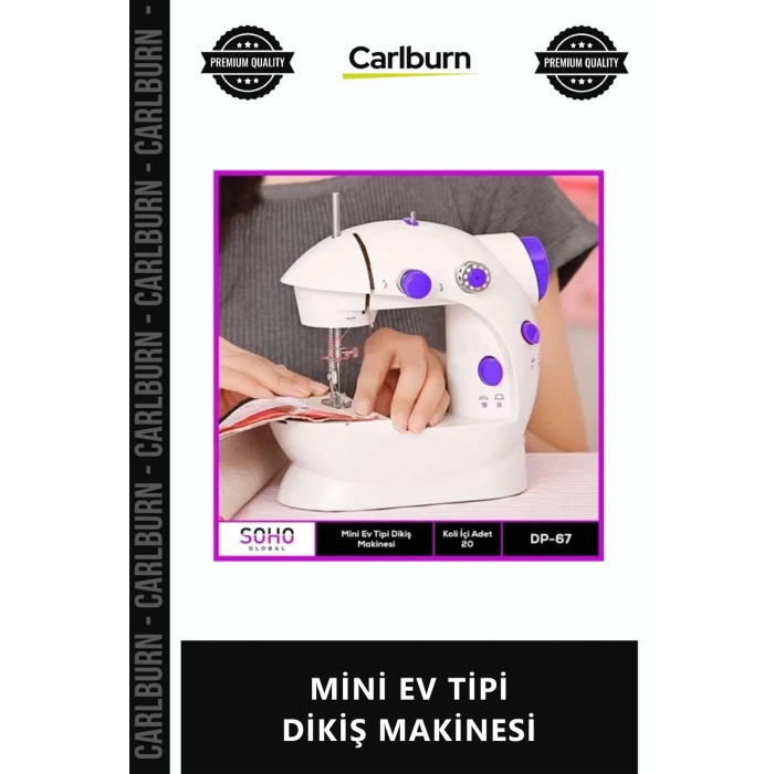 Özel Üretim Portatif Taşınabilir Pratik Masaüstü Elektrikli Fonksiyonlu MİNİ EV TİPİ DİKİŞ MAKİNESİ