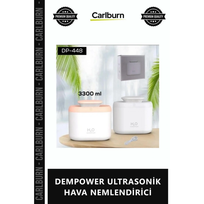 Özel Üretim Sessiz Buhar Makinesi Aroma Difüzörü Led Işıklı DEMPOWER ULTRASONİK HAVA NEMLENDİRİCİ