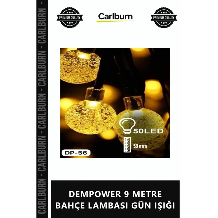 Özel Üretim Şık Dış Mekan Su Geçirmez Dekoratif Aydınlatma DEMPOWER 9 METRE BAHÇE LAMBASI GÜN IŞIĞI