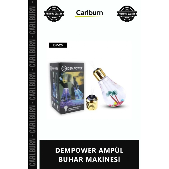 Özel Üretim Hava Nemlendirici Gece Lambası USB Ultrasonik Sessiz Şık DEMPOWER AMPÜL BUHAR MAKİNESİ