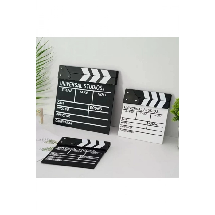 Özel Üretim Profesyonel Reji Ekipmanları Dekoratif Hediye Ahşap Film Sinema Klaketi Büyük Boy