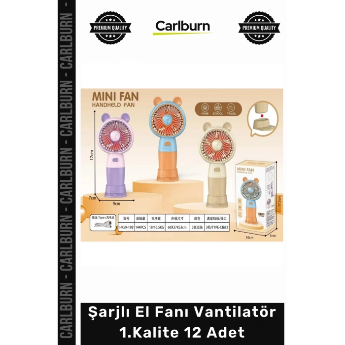 Özel Üretim Taşınabilir USB Sessiz Güçlü Toptan Yaz Serinletici Şarjlı El Fanı Vantilatör 1Kalite 12