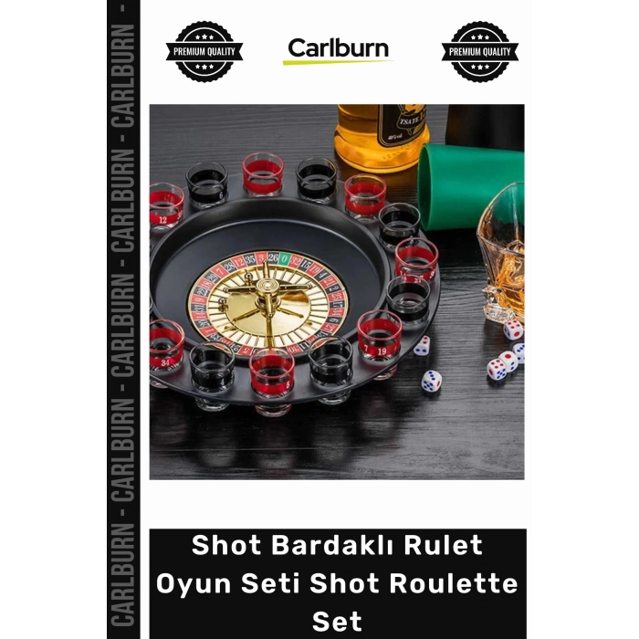 Özel Üretim Lüks Parti Eğlence Hediyesi Cam Bardaklı Shot Bardaklı Rulet Oyun Seti Shot Roulette Set
