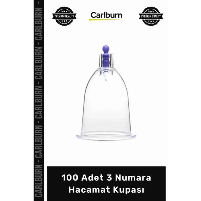 Pürüzsüz Çapaksız Profesyonel Steril Vakumlu Haccam Seti 100 Adet 3 Numara Hacamat Kupası