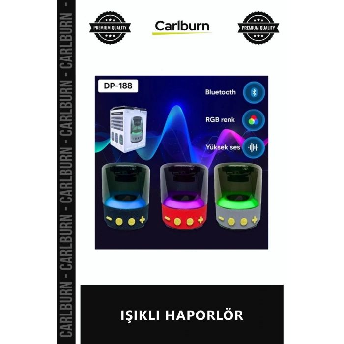 Özel Üretim RGB Led Bluetooth Şık Dekoratif Taşınabilir Güçlü Mini Ses Bombası IŞIKLI HAPORLÖR