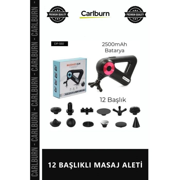 Özel Üretim Profesyonel Ergonomik Kas Gevşetici Vibrasyon Terapi Şarjlı 12 BAŞLIKLI MASAJ ALETİ