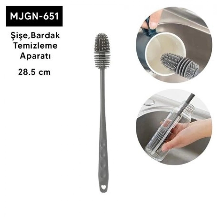 Özel Üretim Hijyenik Esnek Ergonomik Dayanıklı Mutfak Gereci Uzun Cam Matara ŞİŞE TEMİZLEME APARATI
