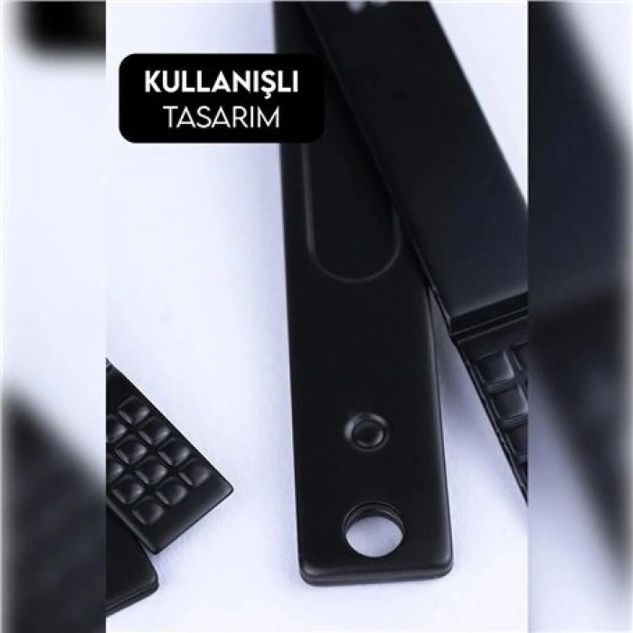 Özel Üretim Paslanmaz Çelik Siyah Seri Deri Kutulu Ayak Pedikür 17 PARÇA PROFESYONEL MANİKÜR SETİ