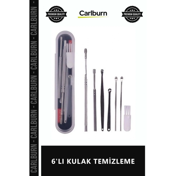 Özel Üretim Paslanmaz Çelik Hijyenik Taşınabilir Ergonomik Profesyonel Aparat 6LI KULAK TEMİZLEME