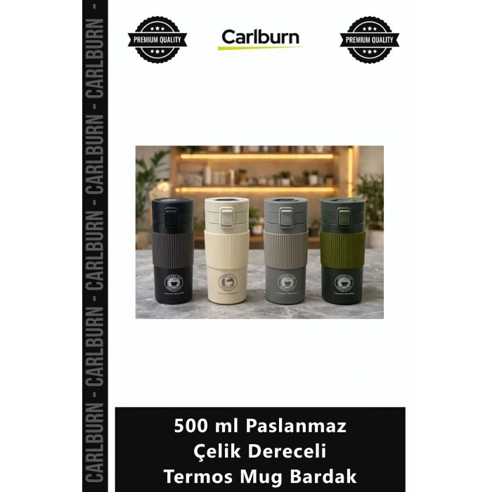 Özel Üretim Akıllı Dijital Isı Göstergeli Vakumlu 500 ml Paslanmaz Çelik Dereceli Termos Mug Bardak