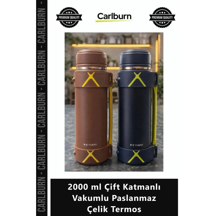 Özel Üretim Dayanıklı Sızdırmaz Isı Korumalı 2000 ml Çift Katmanlı Vakumlu Paslanmaz Çelik Termos