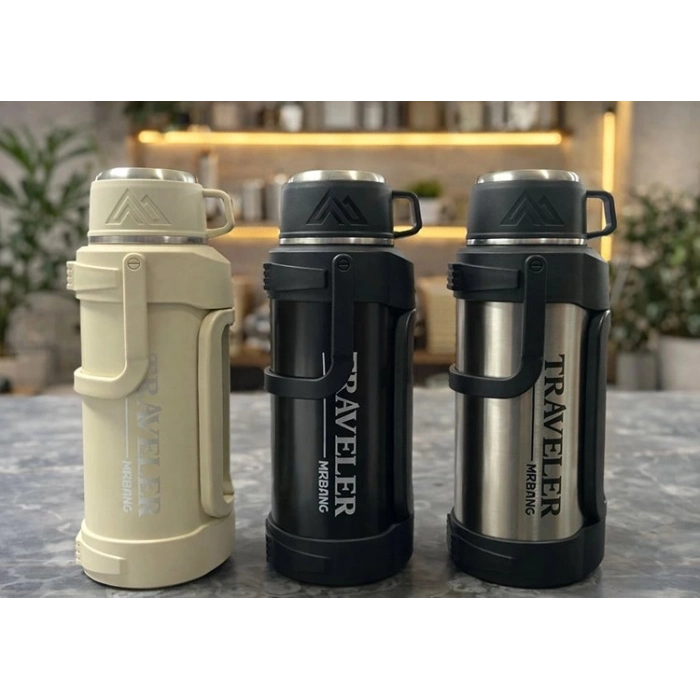 Özel Üretim Kamp Avcılık ğcılık Dayanıklı 1200 ml Çift Katmanlı Vakumlu Paslanmaz Çelik Termos