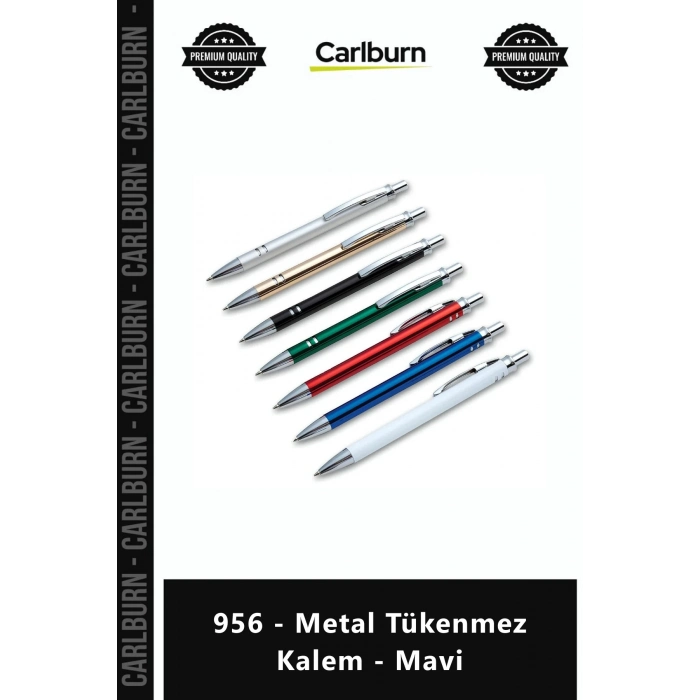 Özel Üretim Lüks Promosyon Kaliteli Baskılı Şık Kurumsal Logolu 956 Metal Tükenmez Kalem Mavi