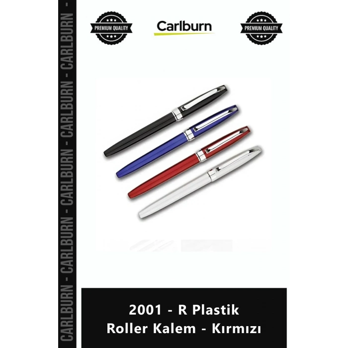 Özel Üretim Logolu Promosyon Baskılı Kurumsal Hediyelik 2001 R Plastik Roller Kalem Kırmızı