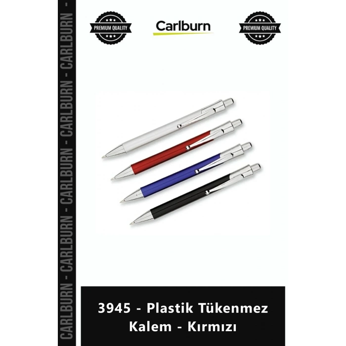 Özel Üretim Promosyon Baskılı Kurumsal Logo Tasarım Ekonomik 3945 Plastik Tükenmez Kalem Kırmızı