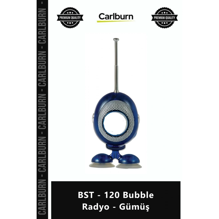 Özel Üretim Nostaljik Bluetooth Şarjlı Taşınabilir Retro Tasarım BST 120 Bubble Radyo Gümüş