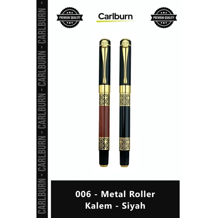 Özel Üretim Kurumsal Hediye Lüks Kaliteli Şık Ofis Tasarım Promosyon 006 Metal Roller Kalem Siyah