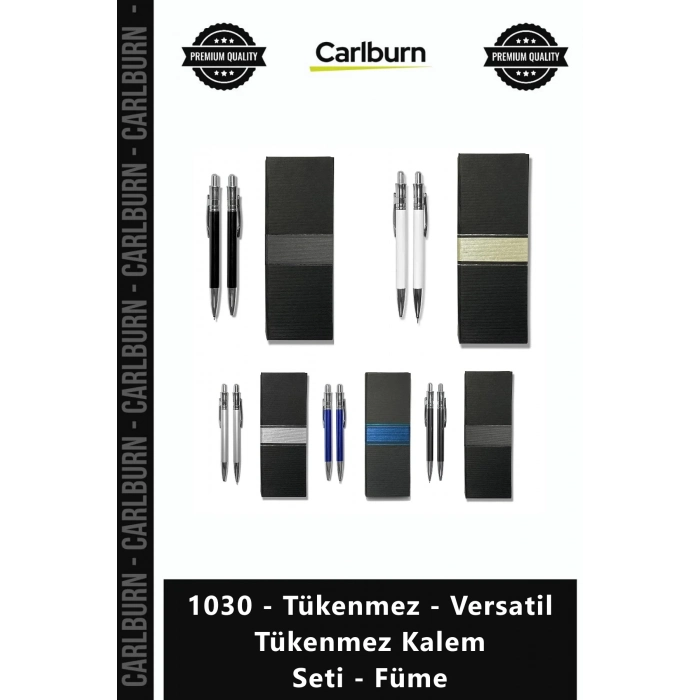 Özel Üretim Logo Baskılı Metal Kurumsal Hediye 1030 Tükenmez Versatil Tükenmez Kalem Seti Füme
