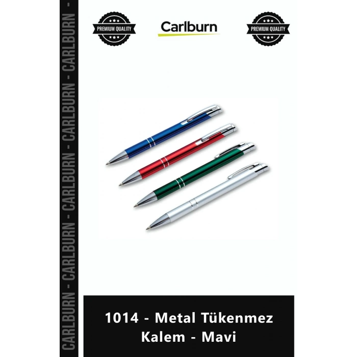 Özel Üretim Promosyon Şık Tasarım Lüks Kaliteli Baskılı Kurumsal Ofis 1014 Metal Tükenmez Kalem Mavi