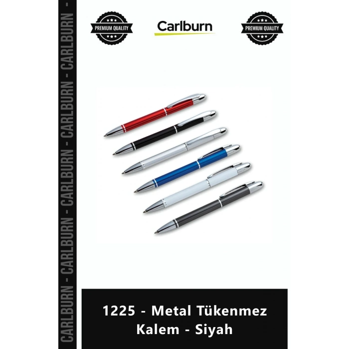 Özel Üretim Lüks Promosyon Logo Baskılı Kurumsal Hediyelik Şık 1225 Metal Tükenmez Kalem Siyah