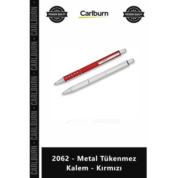 Özel Üretim Promosyon Logolu Baskılı Şık Dayanıklı Ofis Gereci 2062 Metal Tükenmez Kalem Kırmızı
