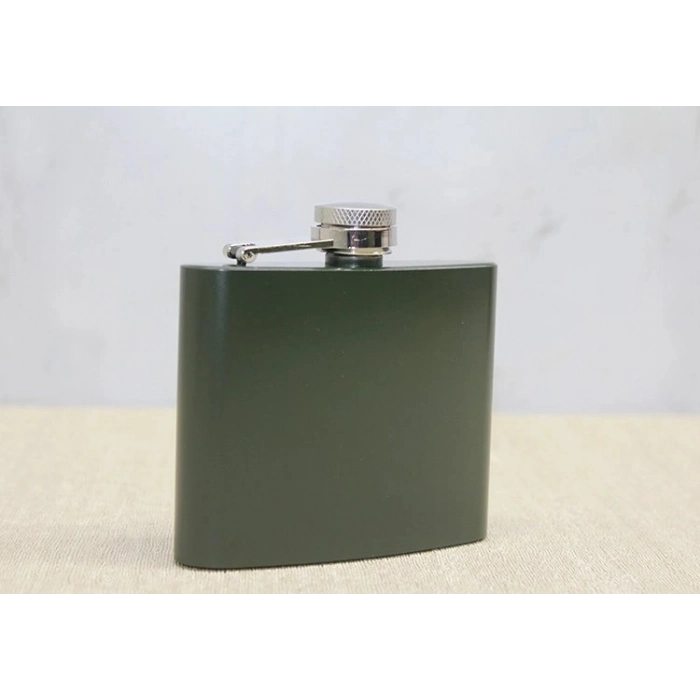 #Matara Paslanmaz Çelik Outdoor Kamp Hediyelik Cep Matarası Şık Tekli Haki 5 Oz Matara