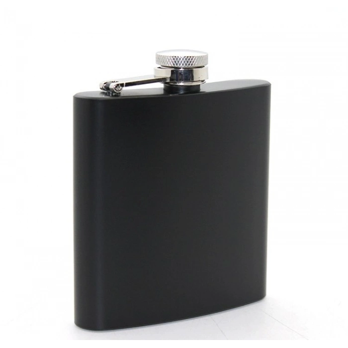 Özel Üretim Şık Tasarım Hediyelik Kompakt Dayanıklı Metal Paslanmaz Çelik 6 Oz Tekli Matara Alk46