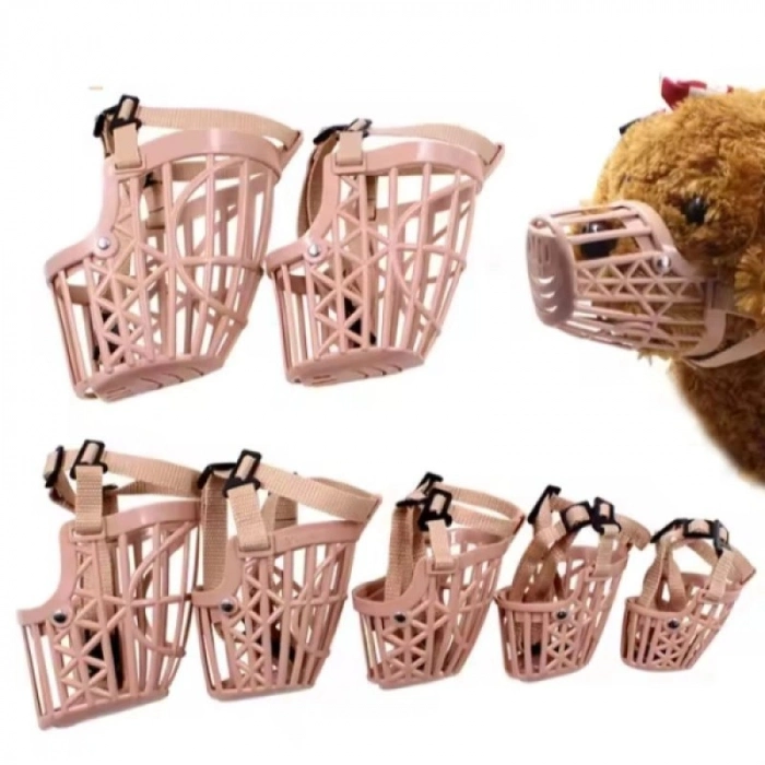 Özel Üretim Dayanıklı Plastik Ayarlanabilir Kayış Konforlu Güvenli Köpek Koruma Ağızlığı 7li Set